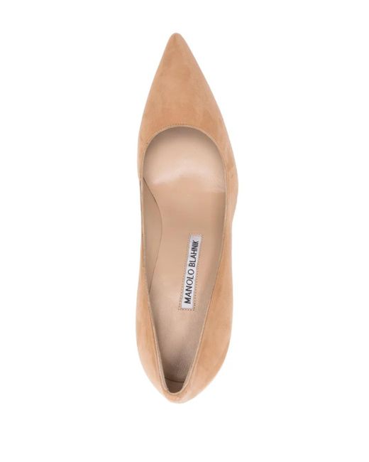 Manolo Blahnik Pink Nelirapla 105Mm Suede Pumps