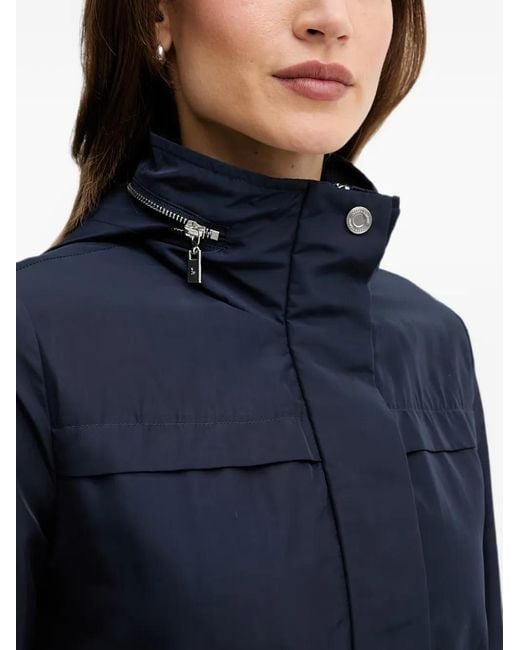 Joseph Ribkoff Blue Hooded Drawstring Jacket