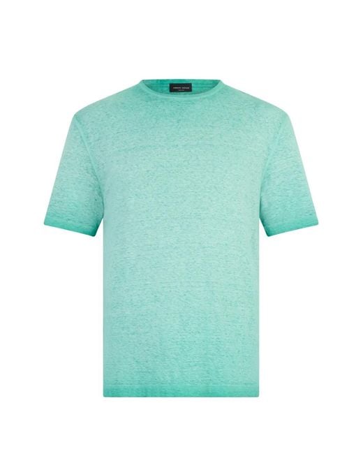 Roberto Collina Blue Marl-Effect Crew-Neck T-Shirt for men