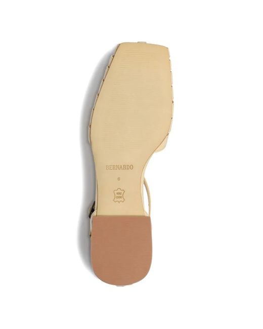 Bernardo Natural Brighton T-Strap Flat Pumps