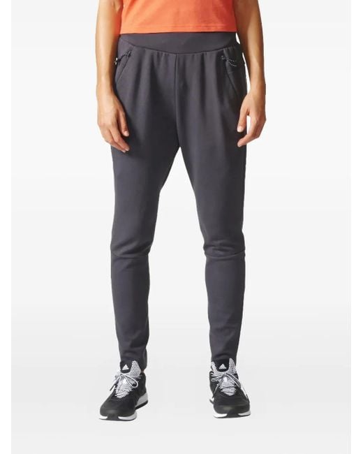 Adidas Blue Tapered Track Pants for men