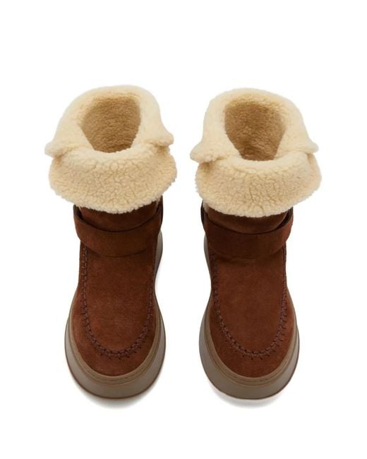Odissi Brown Suki Harnessed Suede Boots
