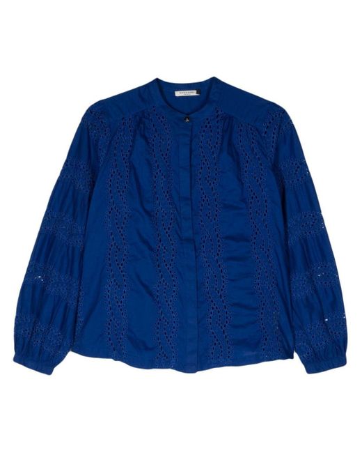 Scotch & Soda Blue Broderie-anglaise Cotton Blouse