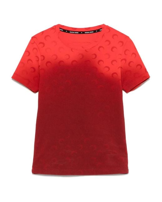 MARINE SERRE ムーン フェイデッド Tシャツ Red