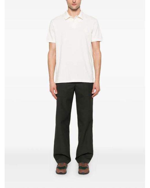 Polo Ralph Lauren White Logo-embroidered Polo Shirt for men