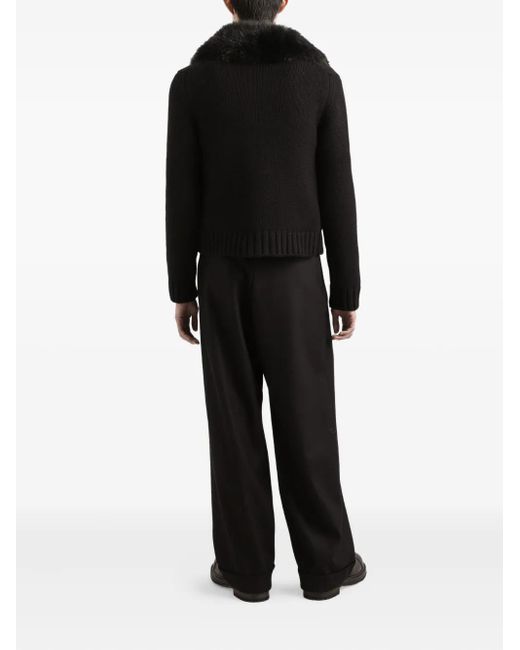 Dolce & Gabbana Black Panelled Sweater for men
