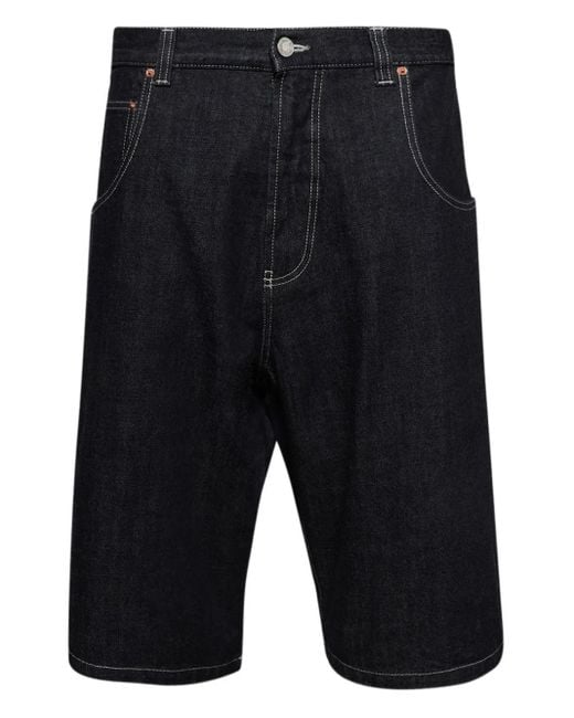 Vetements Blue Denim Utility Shorts for men