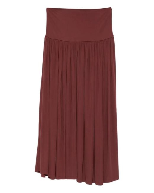AYA MUSE Purple Gathered Maxi Skirt