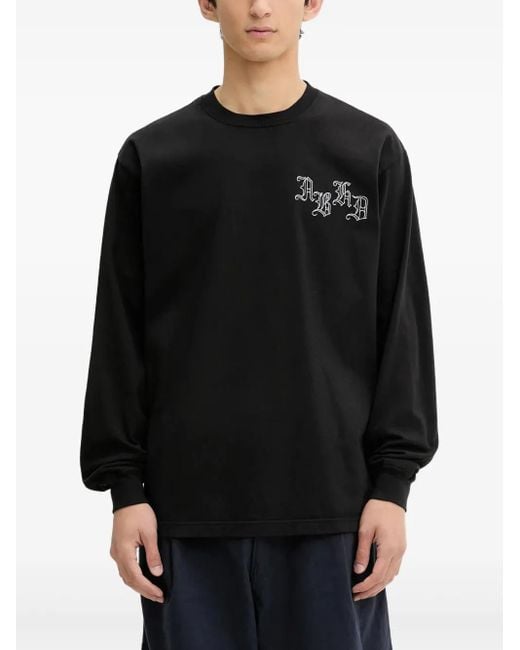 Neighborhood Embroidered long-sleeve T-shirt in Black für Herren