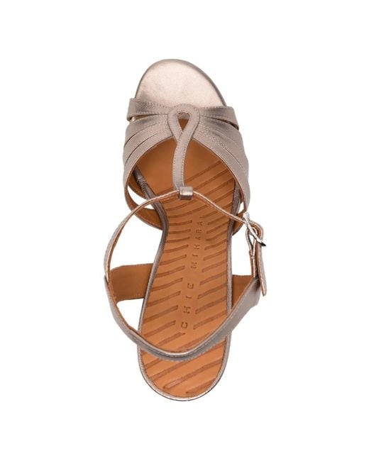 Chie Mihara Pink Cafra T-Strap Sandals