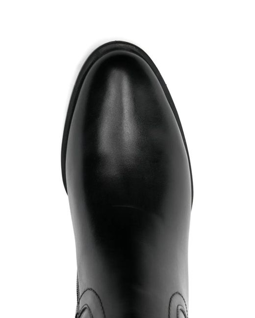 Carmela Black Zip-Detail Boots