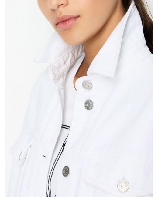Armani Exchange White Button-up Denim Jacket
