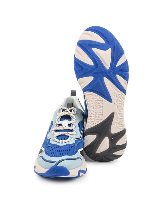 Karl Lagerfeld Blue Blaze Panelled Chunky Sole Sneakers for men