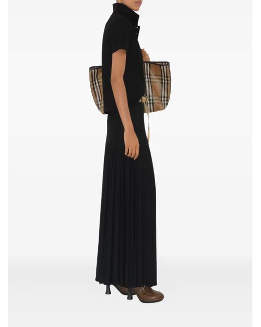 Burberry Black Cotton Polo Shirt