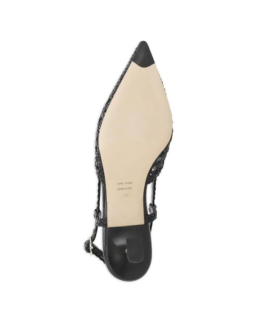 Julie Dee Black Escarpins En Cuir À Bride Arrière