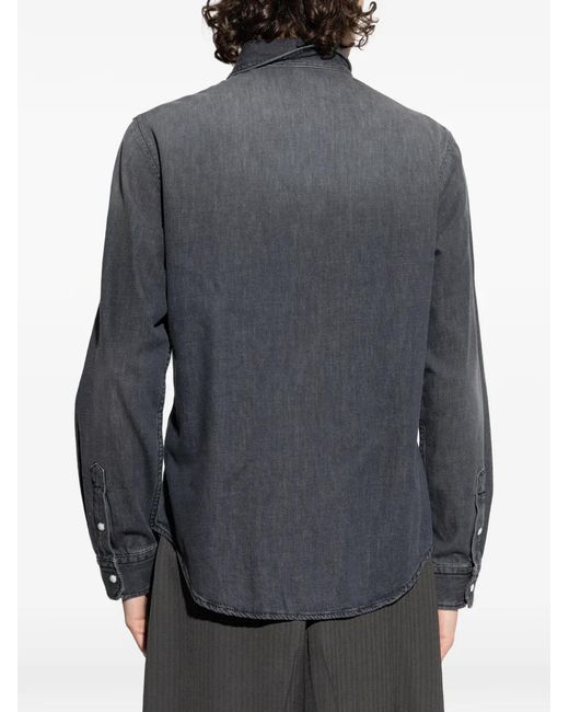 Versace Overhemd Met Logo in het Gray voor heren