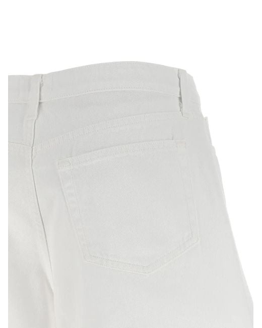 L'Agence White Lissania Flared Shorts
