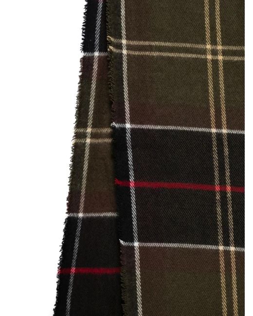 Barbour Black Tartan Scarf Set