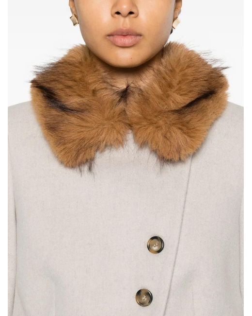 Ba&sh White Terry Button-Fastening Coat