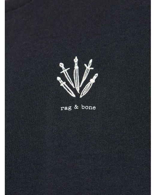 Rag & Bone Black Logo-Print T-Shirt for men