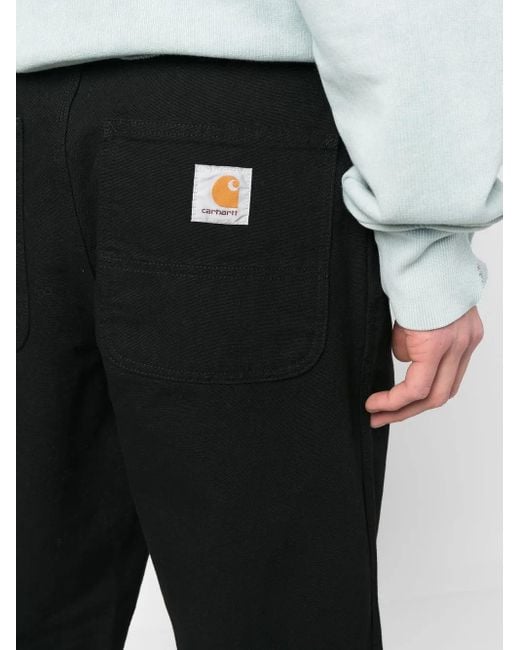 Carhartt Black Simple Straight-Leg Trousers for men