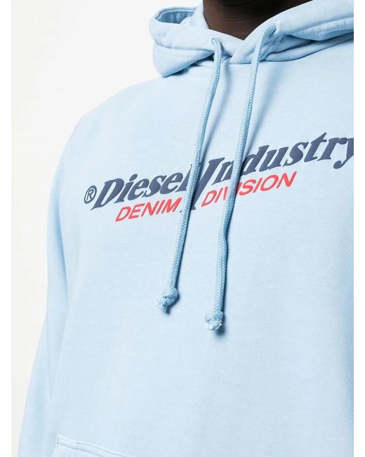 DIESEL Blue S-Ginn-Hood-Ind Hoodie for men