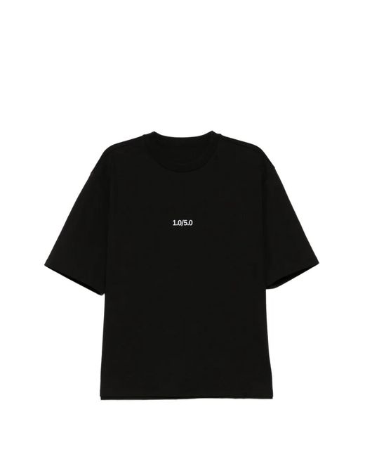 CROQUIS Black Number-Embroidered T-Shirt for men