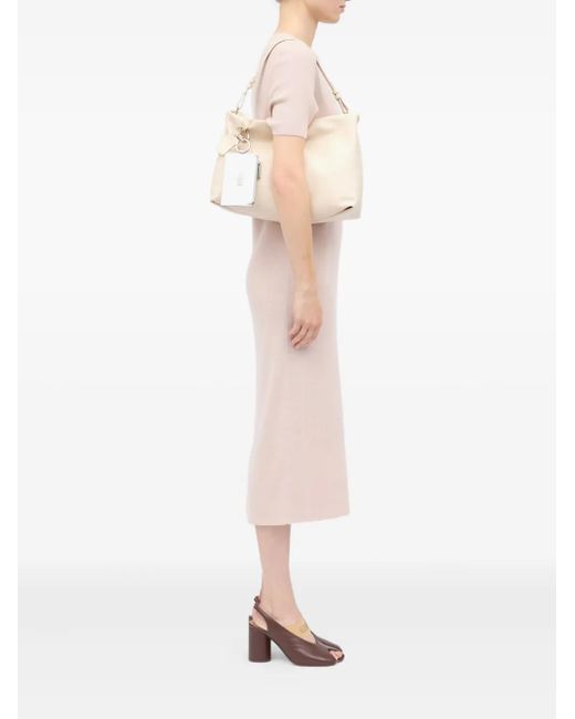 MM6 by Maison Margiela White Zip-Ring Wallet