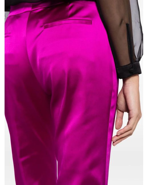 Tom Ford Purple Flared Satin Trousers