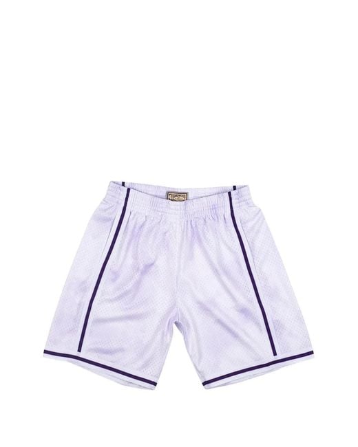 Mitchell & Ness White Los Angeles Lakers 1996 Cloudy Skies Shorts for men
