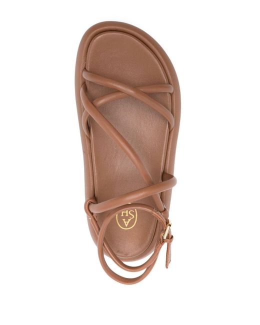 Ash Brown Vice 50mm Leather Sandals