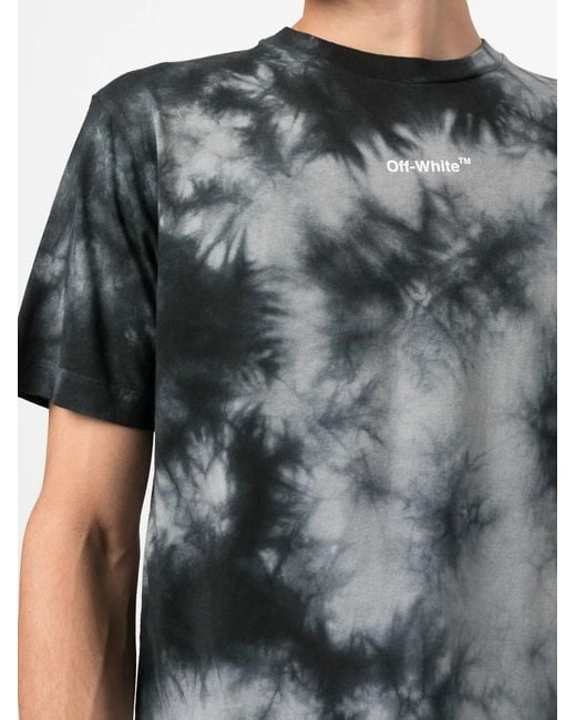 Off-White c/o Virgil Abloh Black Tie-Dye Print T-Shirt for men