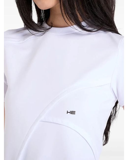 HELIOT EMIL White Cropped T-Shirt