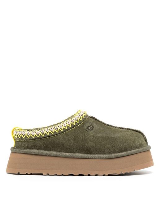 Ugg Green Tazz Platform Slippers