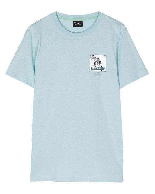 Camiseta One Way con estampado de cebra PS by Paul Smith de hombre de color Blue