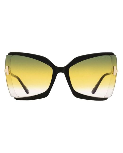 Tom Ford Black Gia Oversized-frame Sunglasses