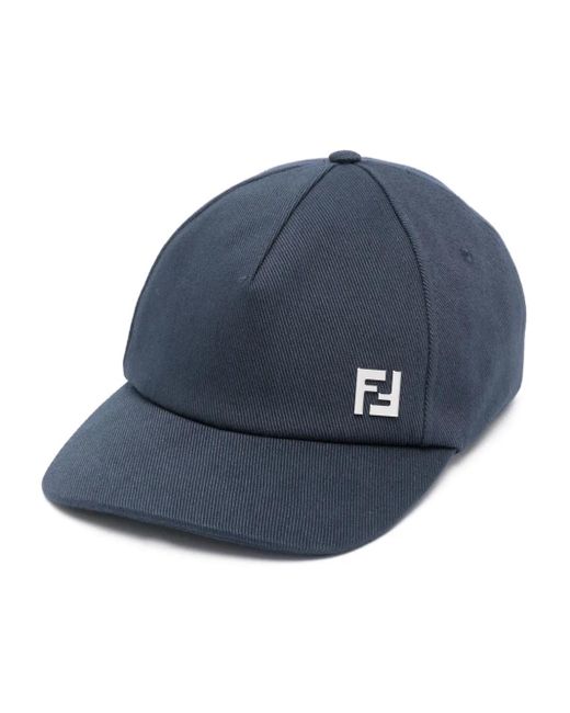 Casquette En Coton À Plaque Logo Fendi pour homme en coloris Blue