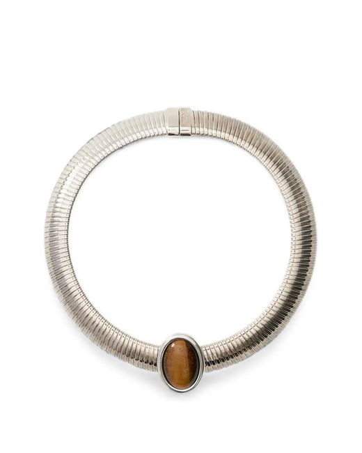 Julietta Metallic Opyum Tiger's Eye Necklace