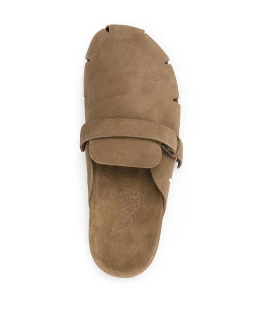 Ancient Greek Sandals Brown Atlas Mules for men