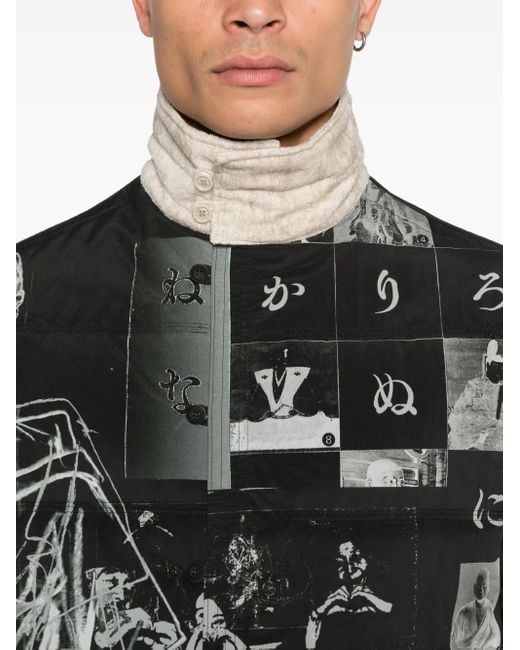 Yohji Yamamoto Jas Met Print in het Black voor heren