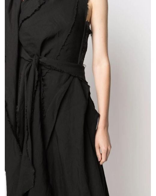 Yohji Yamamoto ドレープ マキシドレス Black