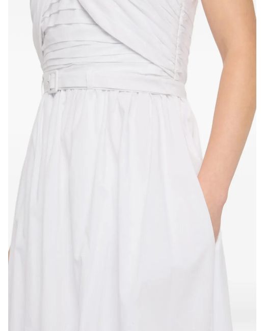 Cinq À Sept White Marcie Halterneck-Belted Dress