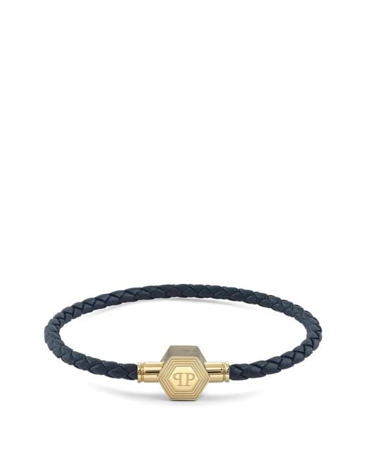 Philipp Plein Metallic Enigma Braided Bracelet for men