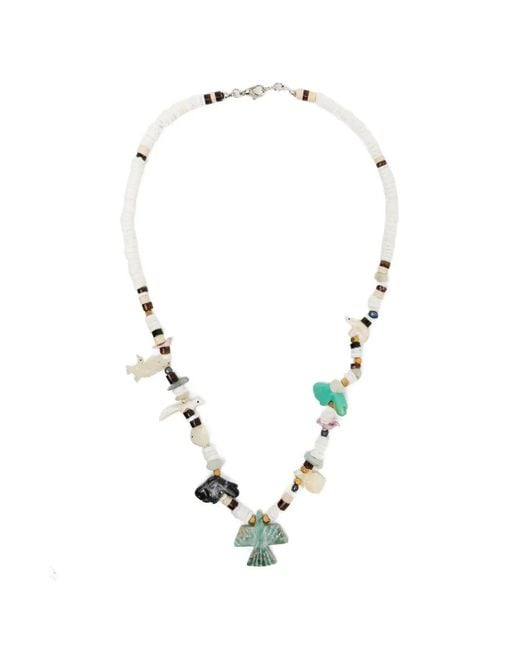 BLAKLACE White Animal Beaded Necklace