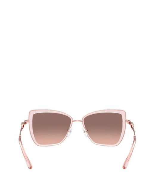 Michael Kors Pink Geometric-Frame Sunglasses