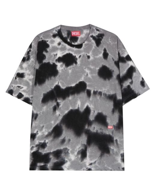 DIESEL Gray T-Boxt-N15 Tie-Dye T-Shirt for men