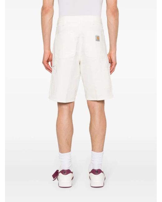 Carhartt White Single Knee Bermuda Shorts for men