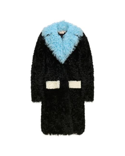 Marni Black Gitana Shearling Single-Breasted Coat
