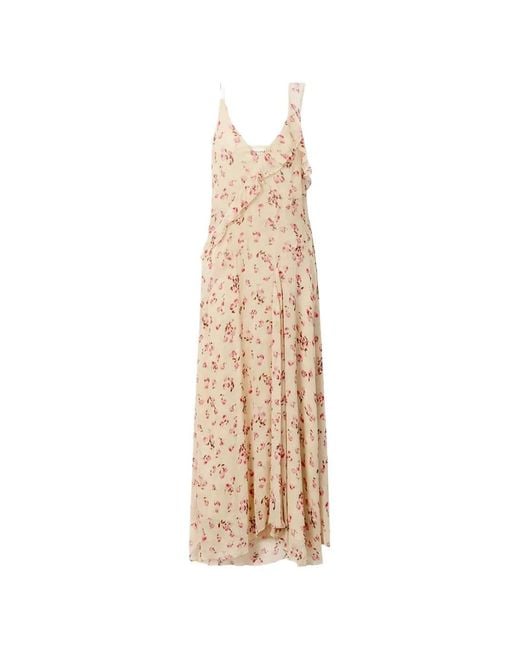 Isabel Marant White Luxie Floral-Print Midi Dress