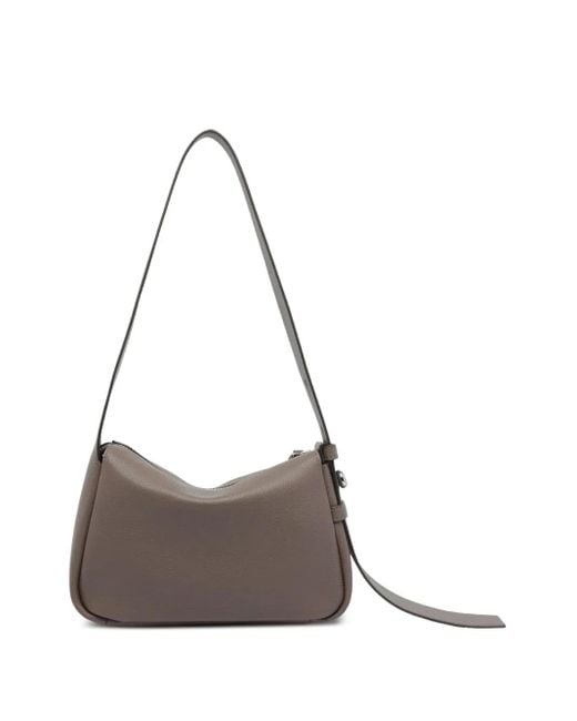 Tory Burch Brown Small Zip-Fastening Leather Shoulder Bag